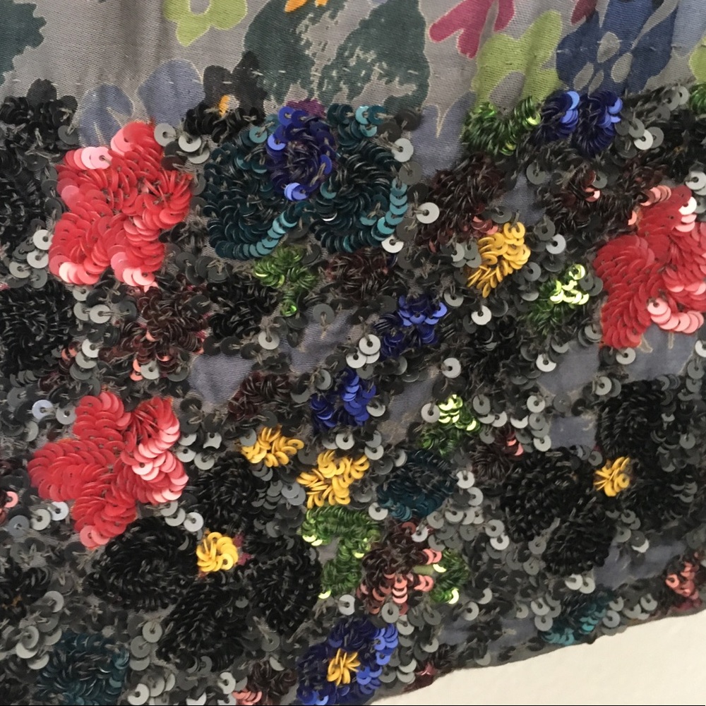 Stella Forest Dress/ Floral Print with Sequins